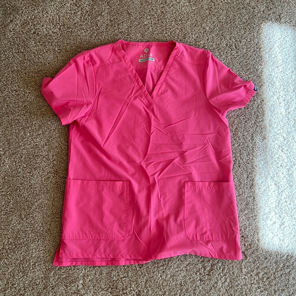 Adar hot pink scrub top
